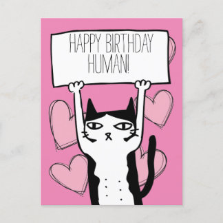 Carte d'anniversaire pour chat