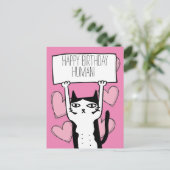 Carte d'anniversaire pour chat (Debout devant)