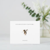 Carte d'anniversaire pour chat et oiseau drôle. (Debout devant)