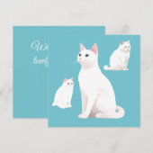Carte d'anniversaire pour chats réservés (Devant / Derrière)