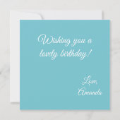 Carte d'anniversaire pour chats réservés (Dos)