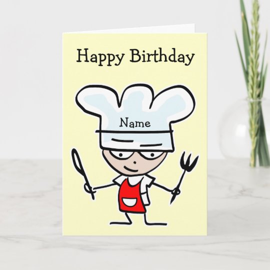 Carte D Anniversaire Pour Chef Ou Cuisinier Them Zazzle Be