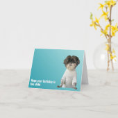 Carte d'anniversaire pour chien (Fleur jaune)