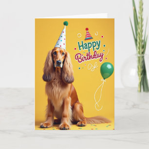 Carte d'anniversaire pour chien à pois