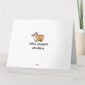 Carte d'anniversaire pour chien Corgi (Dos)