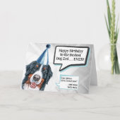 Carte d'anniversaire pour chien de montagne bernoi (Devant)
