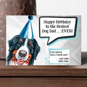 Carte d'anniversaire pour chien de montagne bernoi