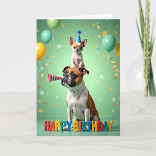 Carte d'anniversaire pour chien fantaisiste