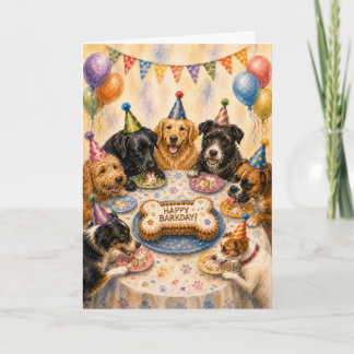 Carte d'anniversaire pour chien Happy Barkday | Ch