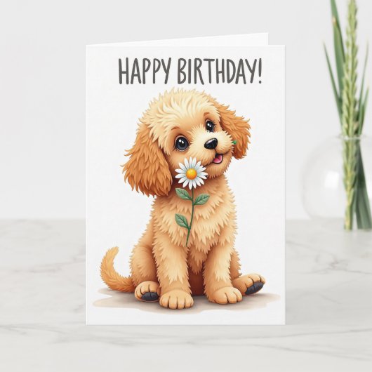 Carte d'anniversaire pour chien innocent (Devant)