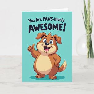 Carte d'anniversaire pour chien joueur