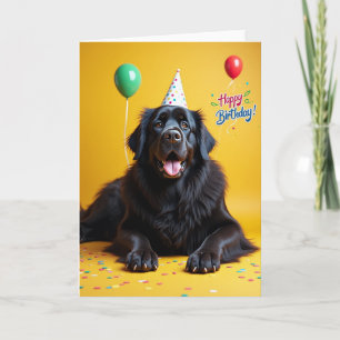 Carte d'anniversaire pour chien majestueux