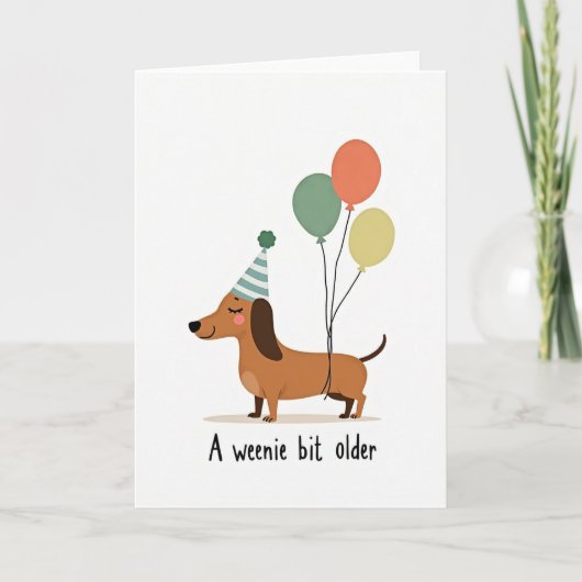 Carte d'anniversaire pour chien marron (Devant)
