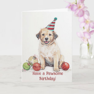 Carte d'anniversaire pour chien mignon Anniversair