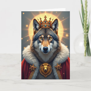 Carte d'anniversaire pour chien royal
