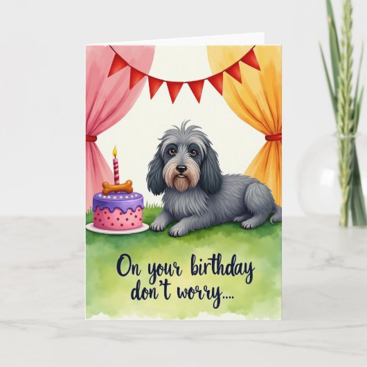 Carte d'anniversaire pour chiens mignons (Devant)