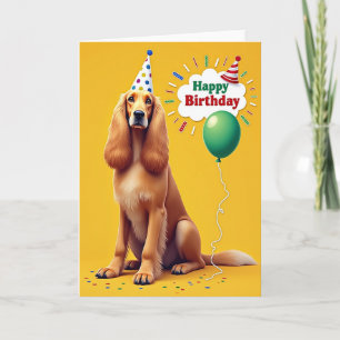 Carte d'anniversaire pour chiot à pois