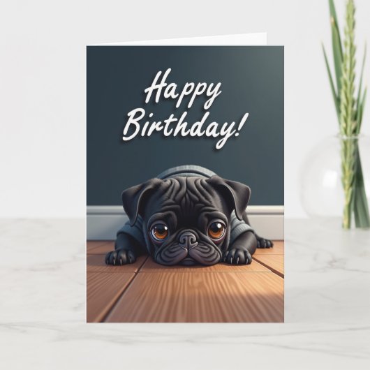 Carte d'anniversaire pour chiot innocent (Devant)