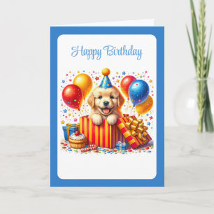 Carte d'anniversaire pour chiots