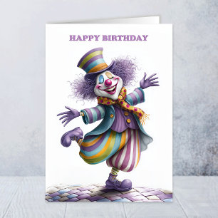 Carte d'anniversaire pour clown de cirque