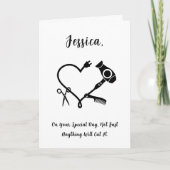 Carte d'anniversaire pour coiffeur (Devant)
