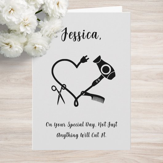 Carte d'anniversaire pour coiffeur