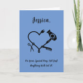 Carte d'anniversaire pour coiffeur (Devant)