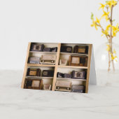 Carte d'anniversaire pour collectionneur de vintag (Fleur jaune)