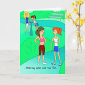 Carte d'anniversaire pour coureur - Armoiries parf (Fleur jaune)