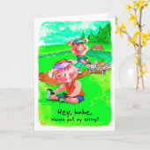 Carte d'anniversaire pour coureur - Hamstring Stre (Fleur jaune)