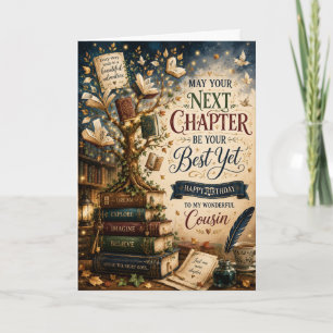 Carte d'anniversaire pour cousin amateur de livres