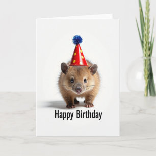 Carte d'anniversaire pour créature à fourrure douc