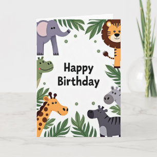Carte d'anniversaire pour créatures sauvages