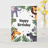 Carte d'anniversaire pour créatures sauvages (Fleur jaune)