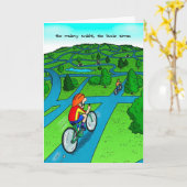 Carte d'anniversaire pour cycliste - tellement de  (Fleur jaune)