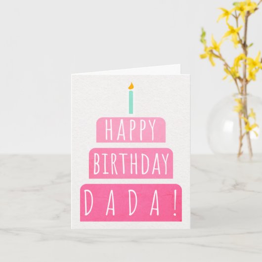 Carte d'anniversaire pour Dada (Fleur jaune)