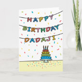 Carte d'anniversaire pour Dadaji (Devant)