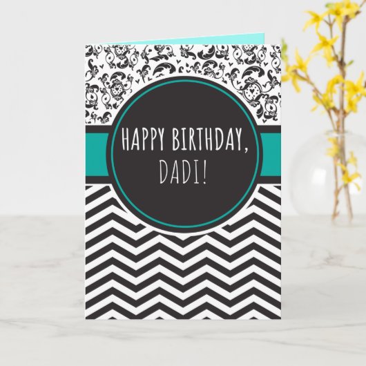 Carte d'anniversaire pour Dadi (Fleur jaune)