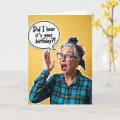 Carte d'anniversaire pour dame surprise (Fleur jaune)