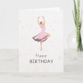 Carte d'anniversaire pour danseuse (Devant)