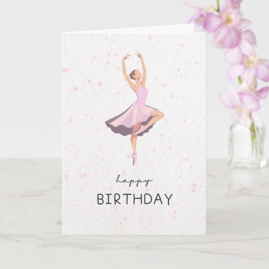 Carte d'anniversaire pour danseuse (Orchidée)