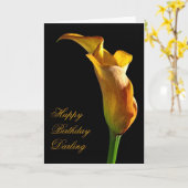 Carte d'anniversaire pour Darling (Fleur jaune)