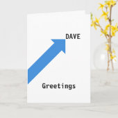 Carte d'anniversaire pour DAVE (Fleur jaune)