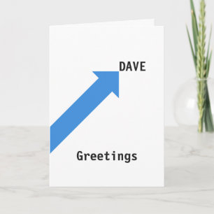 Carte d'anniversaire pour DAVE