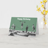 Carte d'anniversaire pour dentiste vintage (Fleur jaune)