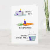 Carte d'anniversaire pour des aliments sains (Devant)