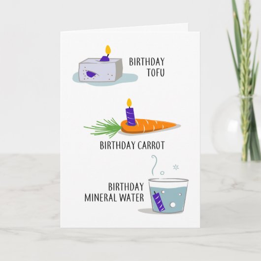 Carte d'anniversaire pour des aliments sains (Devant)