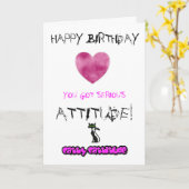 Carte d'anniversaire pour des filles - peut être (Fleur jaune)