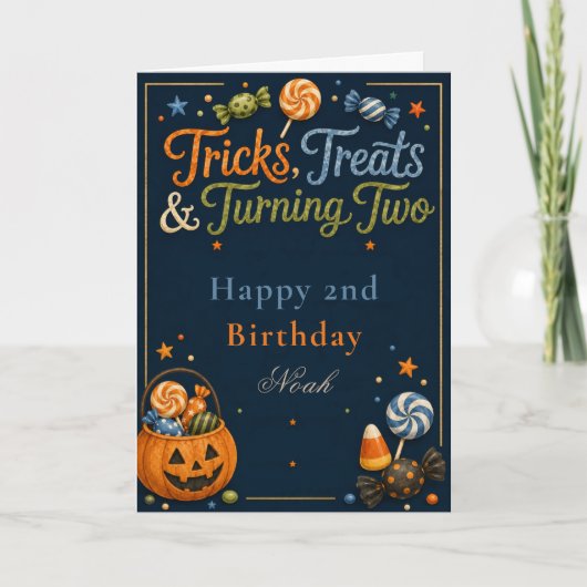 Carte d'anniversaire pour deux ans : Farces, Frian (Devant)