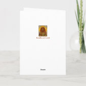 Carte d'anniversaire pour Dieu roux (Dos)
